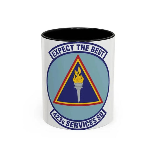 423d Services Squadron (U.S. Air Force) Accent Coffee Mug 11oz Black - Go Mug Yourself