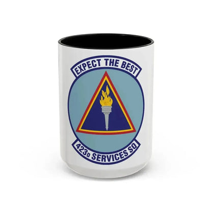 423d Services Squadron (U.S. Air Force) Accent Coffee Mug 15oz Black - Go Mug Yourself