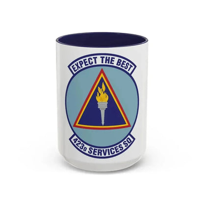 423d Services Squadron (U.S. Air Force) Accent Coffee Mug 15oz Navy - Go Mug Yourself