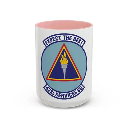 423d Services Squadron (U.S. Air Force) Accent Coffee Mug 15oz Pink - Go Mug Yourself