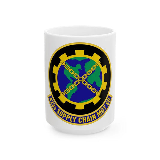 423d Supply Chain Management Squadron (U.S. Air Force) White Coffee Mug-15oz-Go Mug Yourself