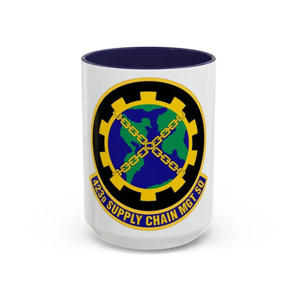 423d Supply Chain Management Squadron (U.S. Air Force) Accent Coffee Mug 15oz Navy - Go Mug Yourself