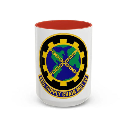 423d Supply Chain Management Squadron (U.S. Air Force) Accent Coffee Mug 15oz Red - Go Mug Yourself
