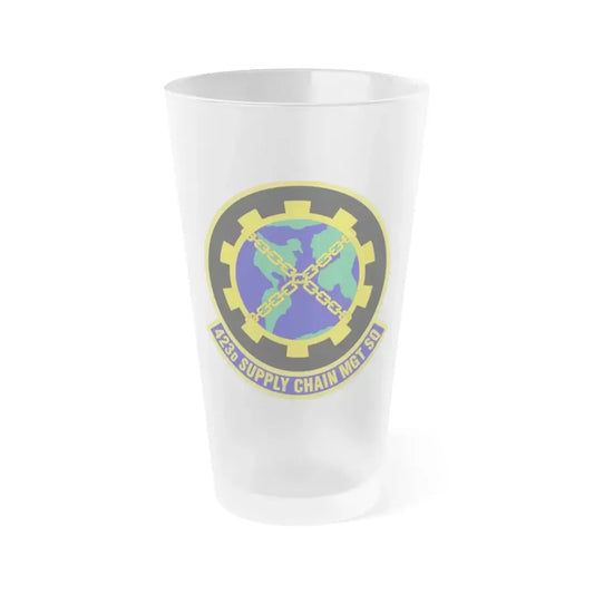 423d Supply Chain Management Squadron (U.S. Air Force) Frosted Pint Glass 16oz 16oz Frosted - Go Mug Yourself