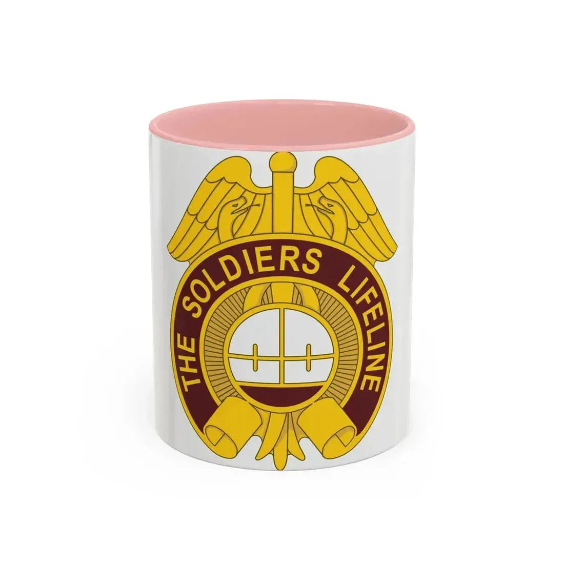 424 Medical Battalion (U.S. Army) Accent Coffee Mug 11oz Pink - Go Mug Yourself