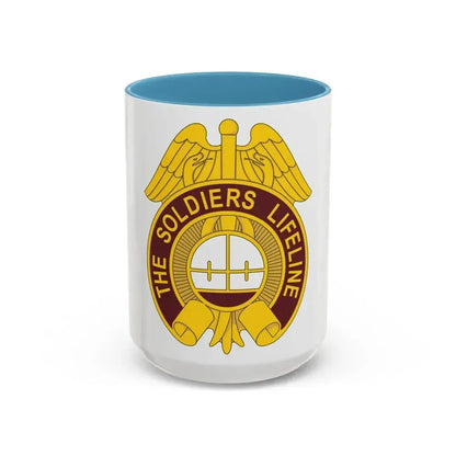 424 Medical Battalion (U.S. Army) Accent Coffee Mug 15oz Light Blue - Go Mug Yourself
