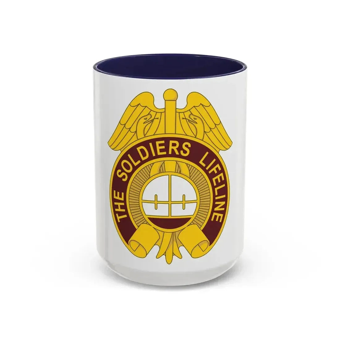 424 Medical Battalion (U.S. Army) Accent Coffee Mug 15oz Navy - Go Mug Yourself