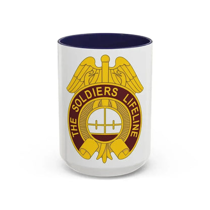 424 Medical Battalion (U.S. Army) Accent Coffee Mug 15oz Navy - Go Mug Yourself
