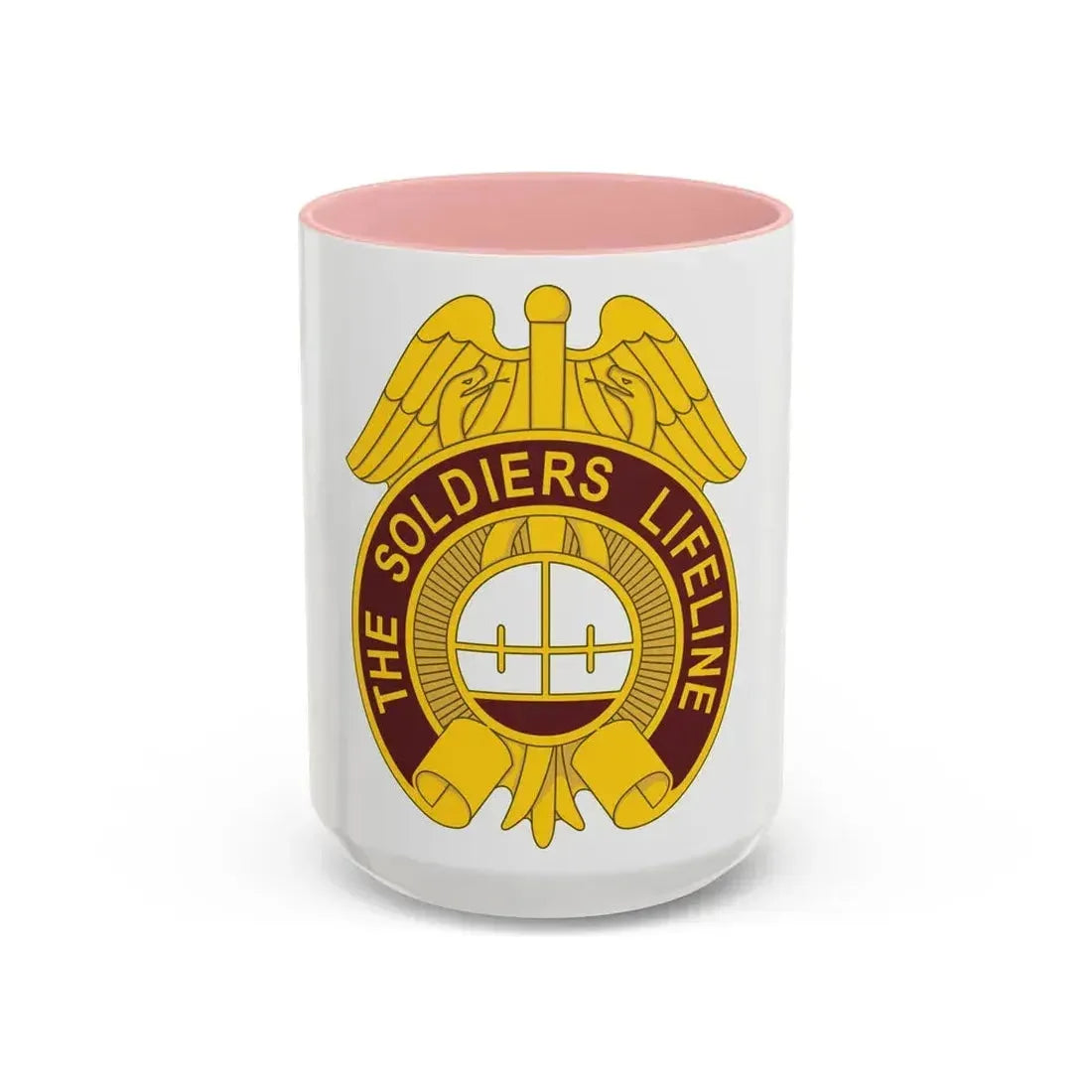 424 Medical Battalion (U.S. Army) Accent Coffee Mug 15oz Pink - Go Mug Yourself