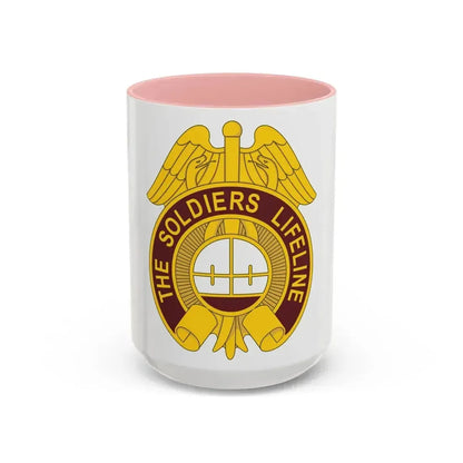 424 Medical Battalion (U.S. Army) Accent Coffee Mug 15oz Pink - Go Mug Yourself