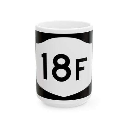 NY-18F (New York) (Road Sign) White Coffee Mug