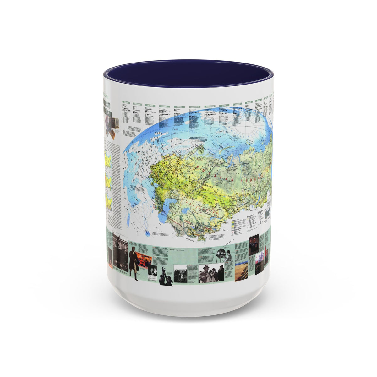 Russia - Communism to Capitalism (1993) (Map) Accent Coffee Mug