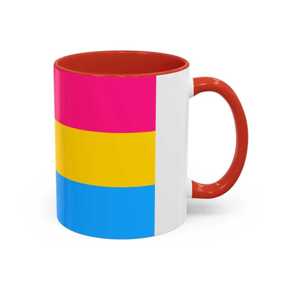 Pansexuality Pride Flag - Accent Coffee Mug-Go Mug Yourself