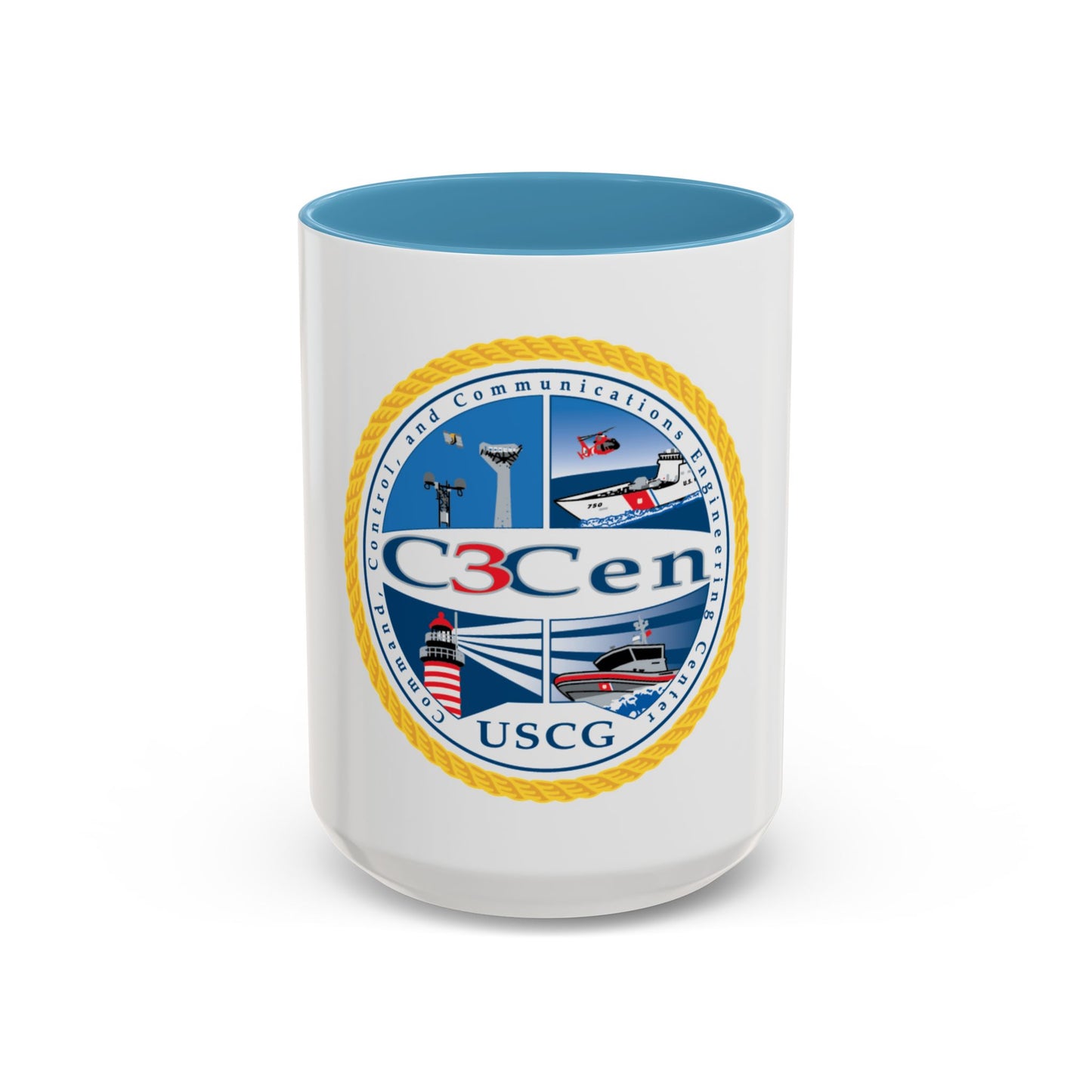 USCG C3 Cen Command Control Comm Engineering (U.S. Coast Guard) Accent Coffee Mug