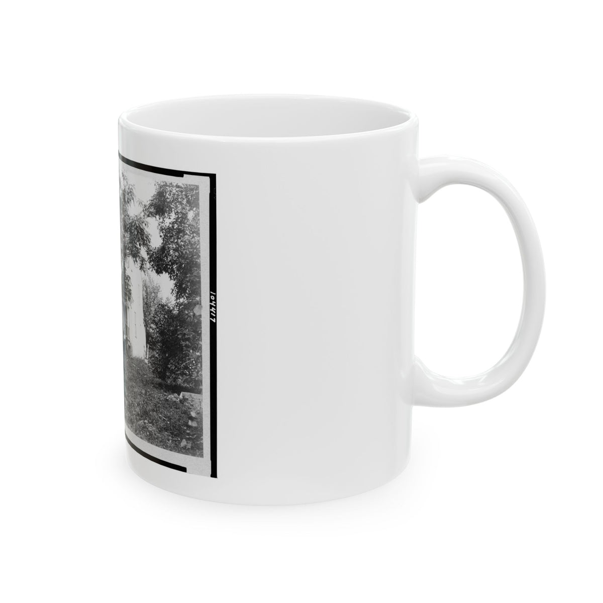 D.R. Miller House, With Family On Porch, Hagerstown Pike, Antietam, Maryland (U.S. Civil War) White Coffee Mug