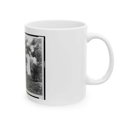 D.R. Miller House, With Family On Porch, Hagerstown Pike, Antietam, Maryland (U.S. Civil War) White Coffee Mug