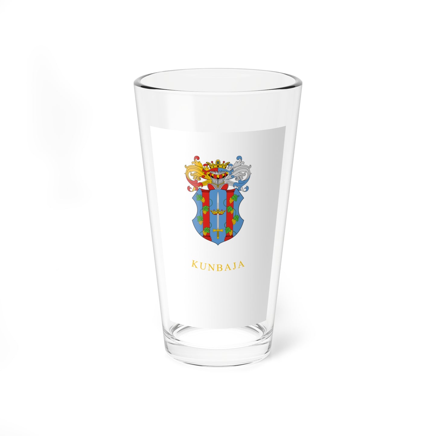 Flag of Kunbaja vertical (Hungary) Pint Glass 16oz