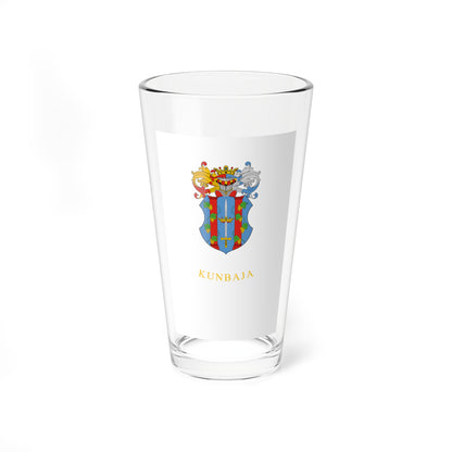 Flag of Kunbaja vertical (Hungary) Pint Glass 16oz