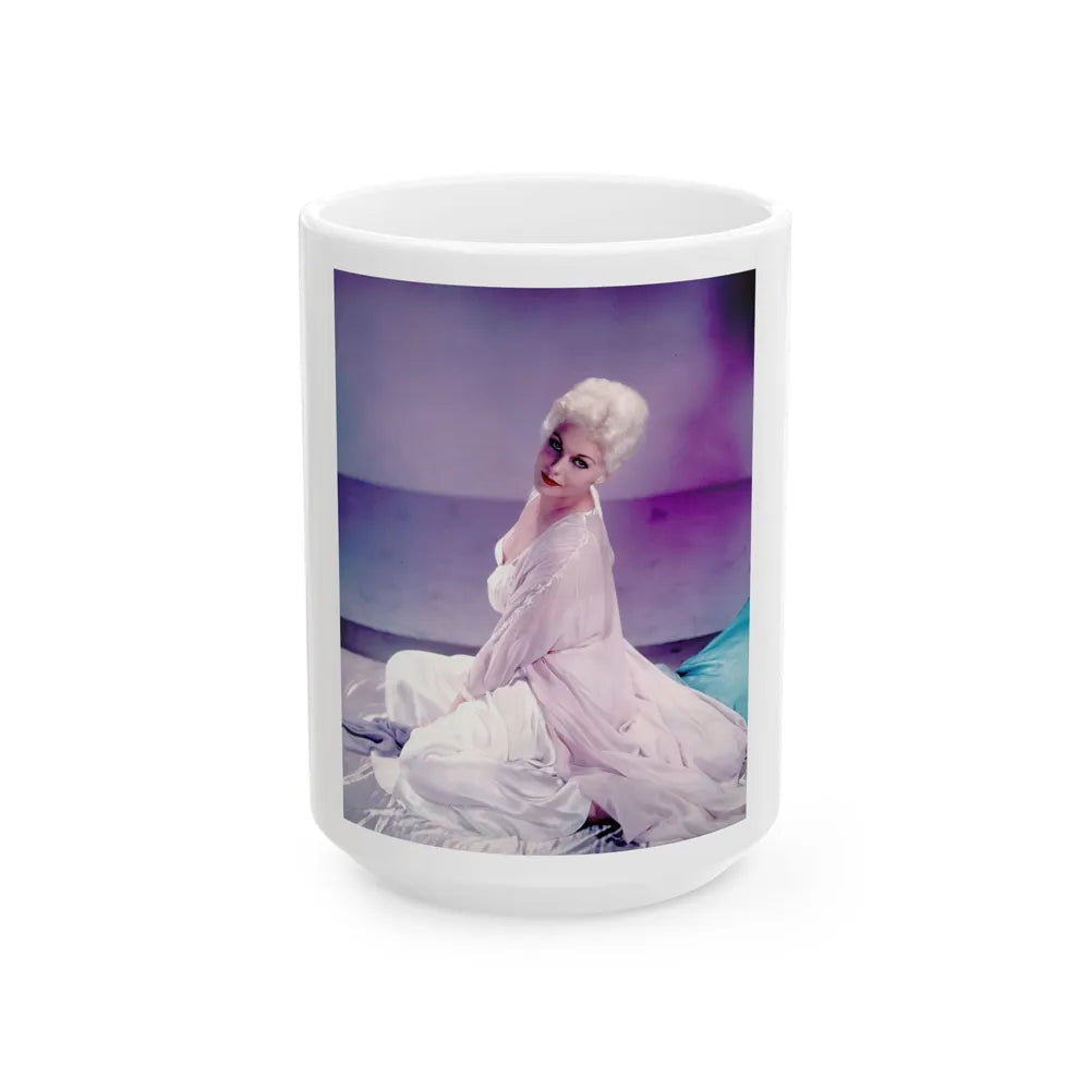 Kim Novak #334 (Vintage Female Icon) White Coffee Mug-15oz-Go Mug Yourself