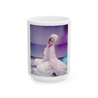 Kim Novak #334 (Vintage Female Icon) White Coffee Mug-15oz-Go Mug Yourself