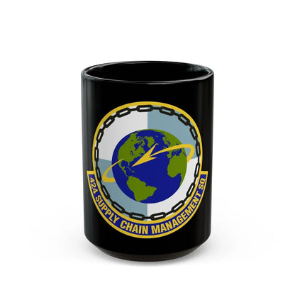 424th Supply Chain Management Squadron (U.S. Air Force) Black Coffee Mug-15oz-Go Mug Yourself