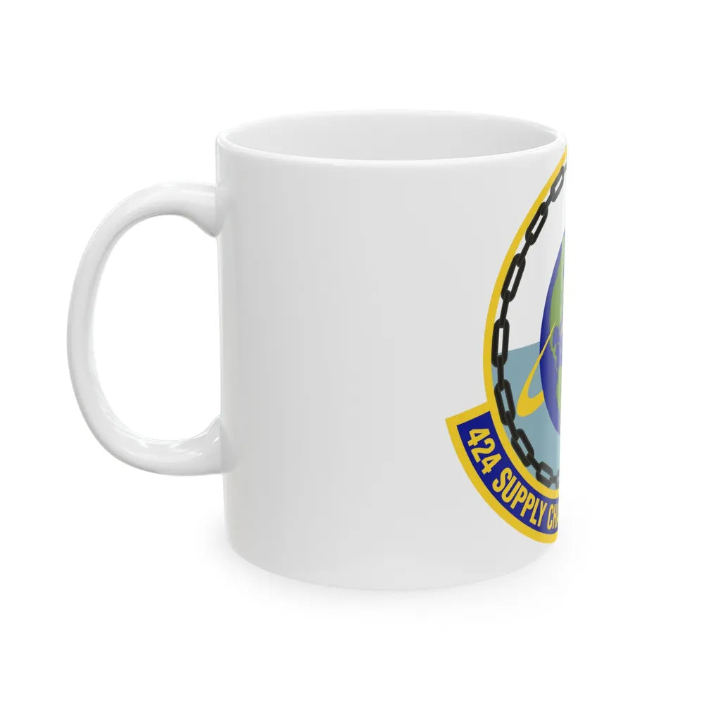 424th Supply Chain Management Squadron (U.S. Air Force) White Coffee Mug-Go Mug Yourself