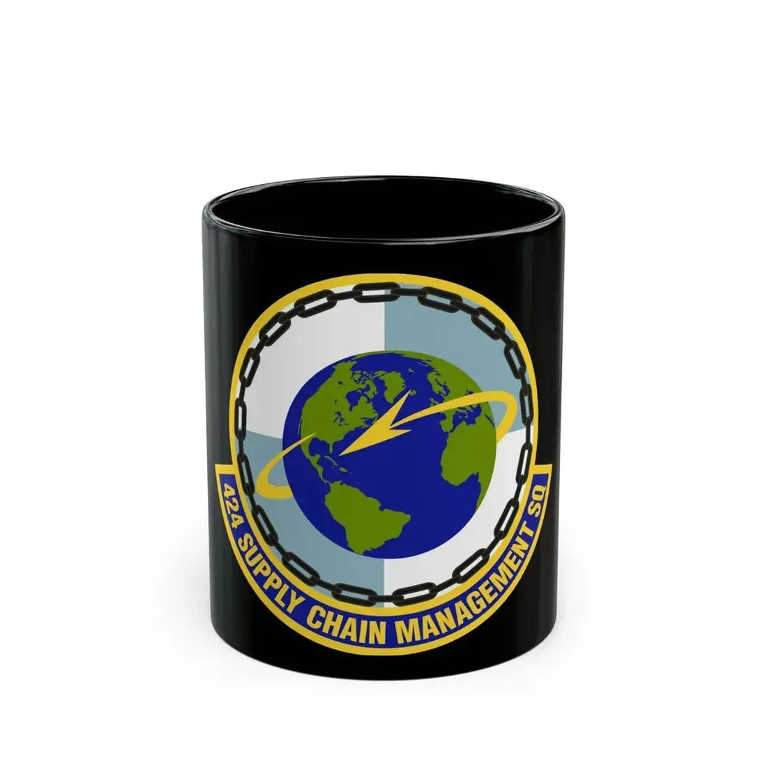 424th Supply Chain Management Squadron (U.S. Air Force) Black Coffee Mug 11oz - Go Mug Yourself