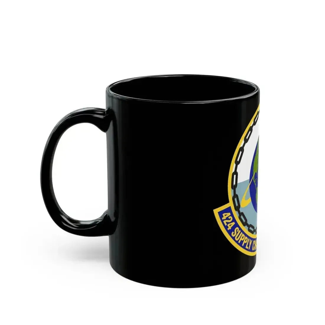 424th Supply Chain Management Squadron (U.S. Air Force) Black Coffee Mug - Go Mug Yourself