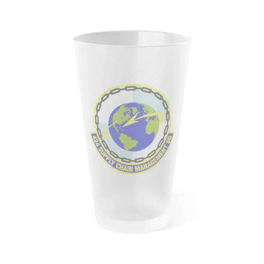 424th Supply Chain Management Squadron (U.S. Air Force) Frosted Pint Glass 16oz 16oz Frosted - Go Mug Yourself
