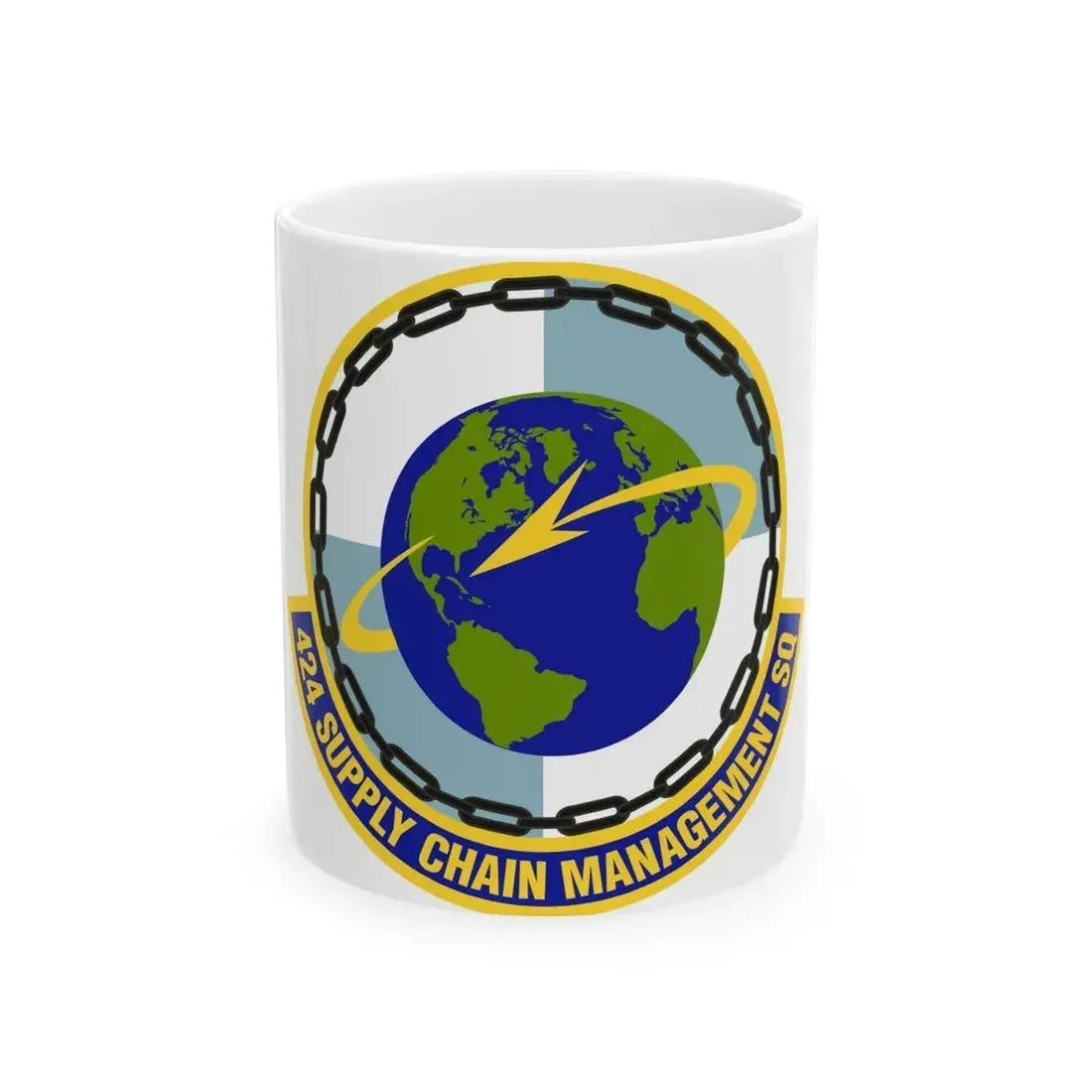 424th Supply Chain Management Squadron (U.S. Air Force) White Coffee Mug 11oz - Go Mug Yourself