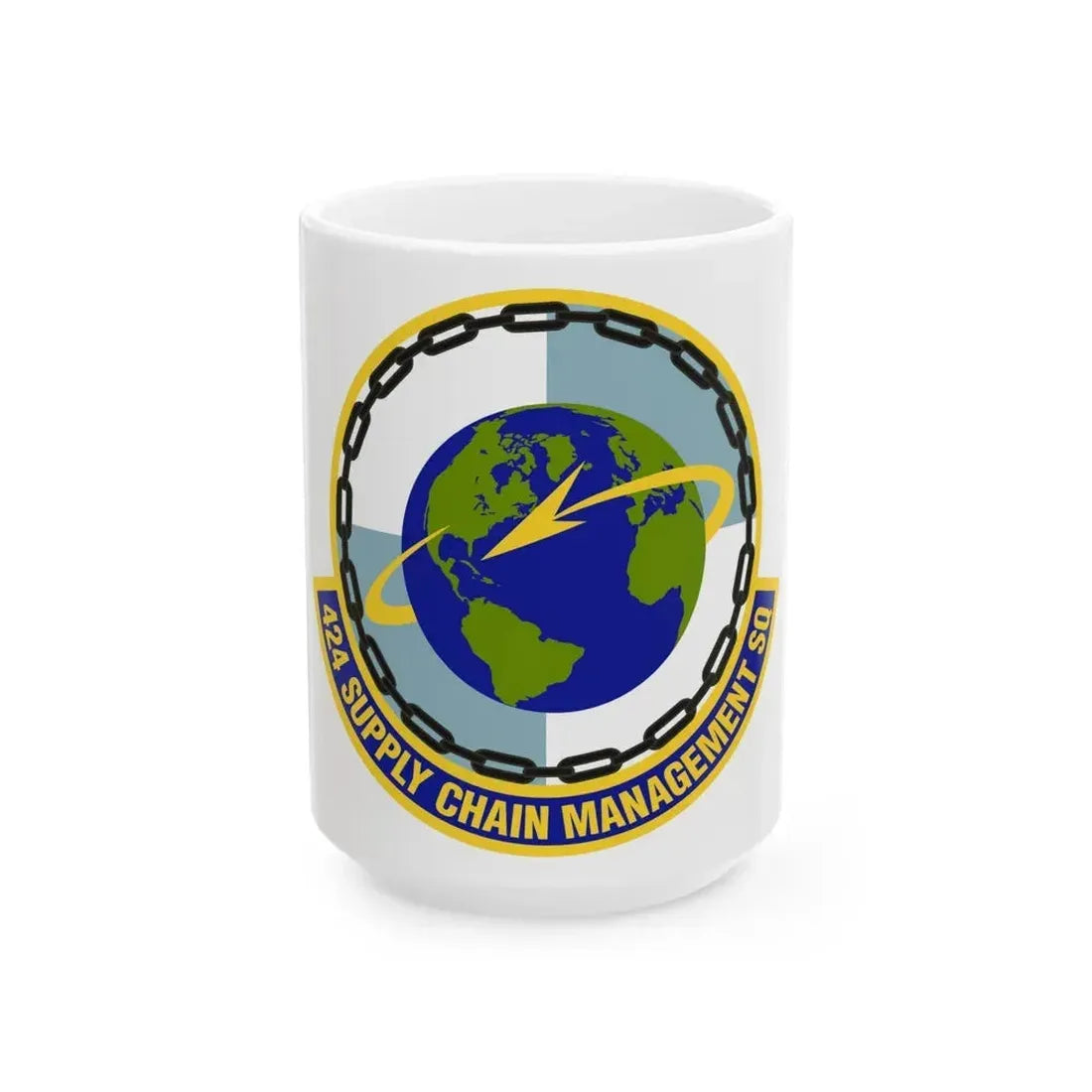 424th Supply Chain Management Squadron (U.S. Air Force) White Coffee Mug 15oz - Go Mug Yourself