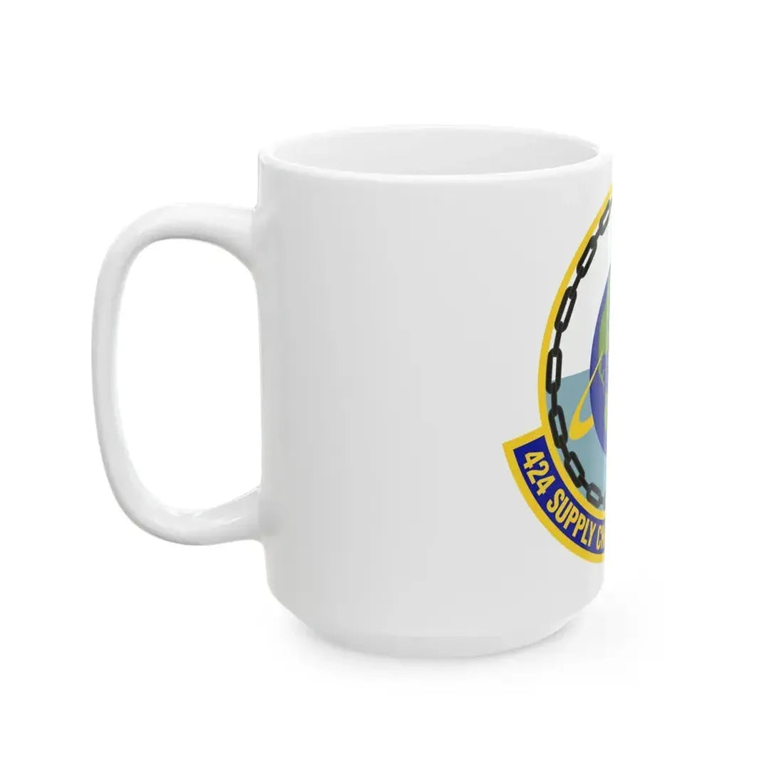 424th Supply Chain Management Squadron (U.S. Air Force) White Coffee Mug - Go Mug Yourself