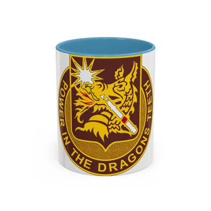 425 Medical Battalion (U.S. Army) Accent Coffee Mug-11oz-Light Blue-Go Mug Yourself