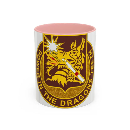 425 Medical Battalion (U.S. Army) Accent Coffee Mug-11oz-Pink-Go Mug Yourself