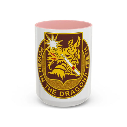 425 Medical Battalion (U.S. Army) Accent Coffee Mug-15oz-Pink-Go Mug Yourself