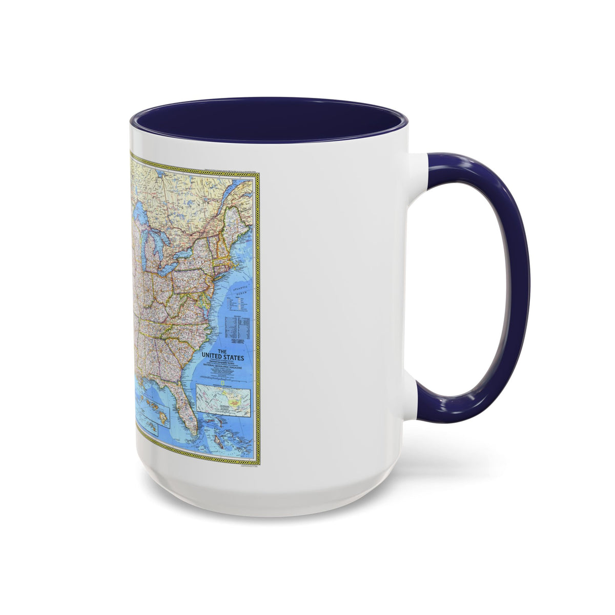 USA - The United States (1987) (Map) Accent Coffee Mug