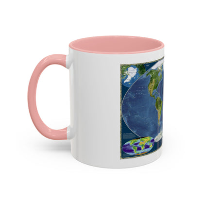 World Map - Satellite (2001) (Map) Accent Coffee Mug