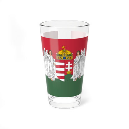 Flag of Hungary 1896-1915 angels (Hungary) Pint Glass 16oz