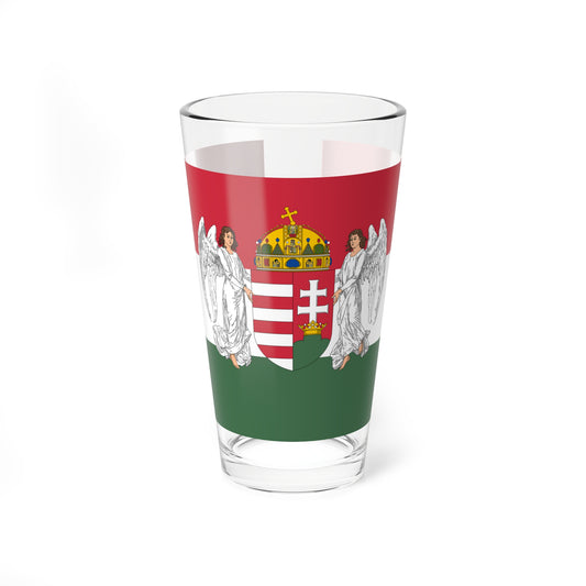 Flag of Hungary 1896-1915 angels (Hungary) Pint Glass 16oz