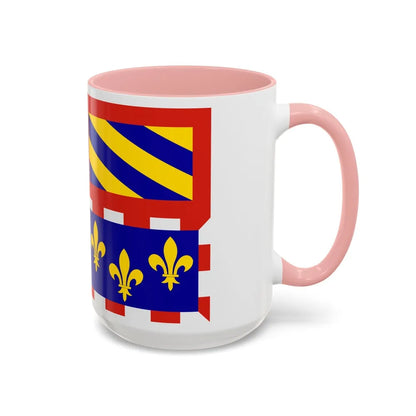 Flag of Bourgogne France - Accent Coffee Mug-Go Mug Yourself