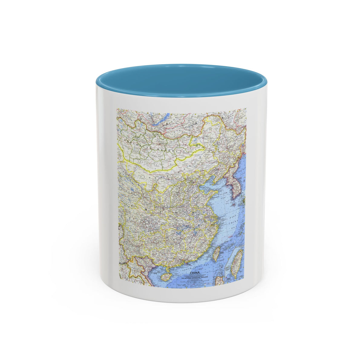 China (1964) (Map) Accent Coffee Mug