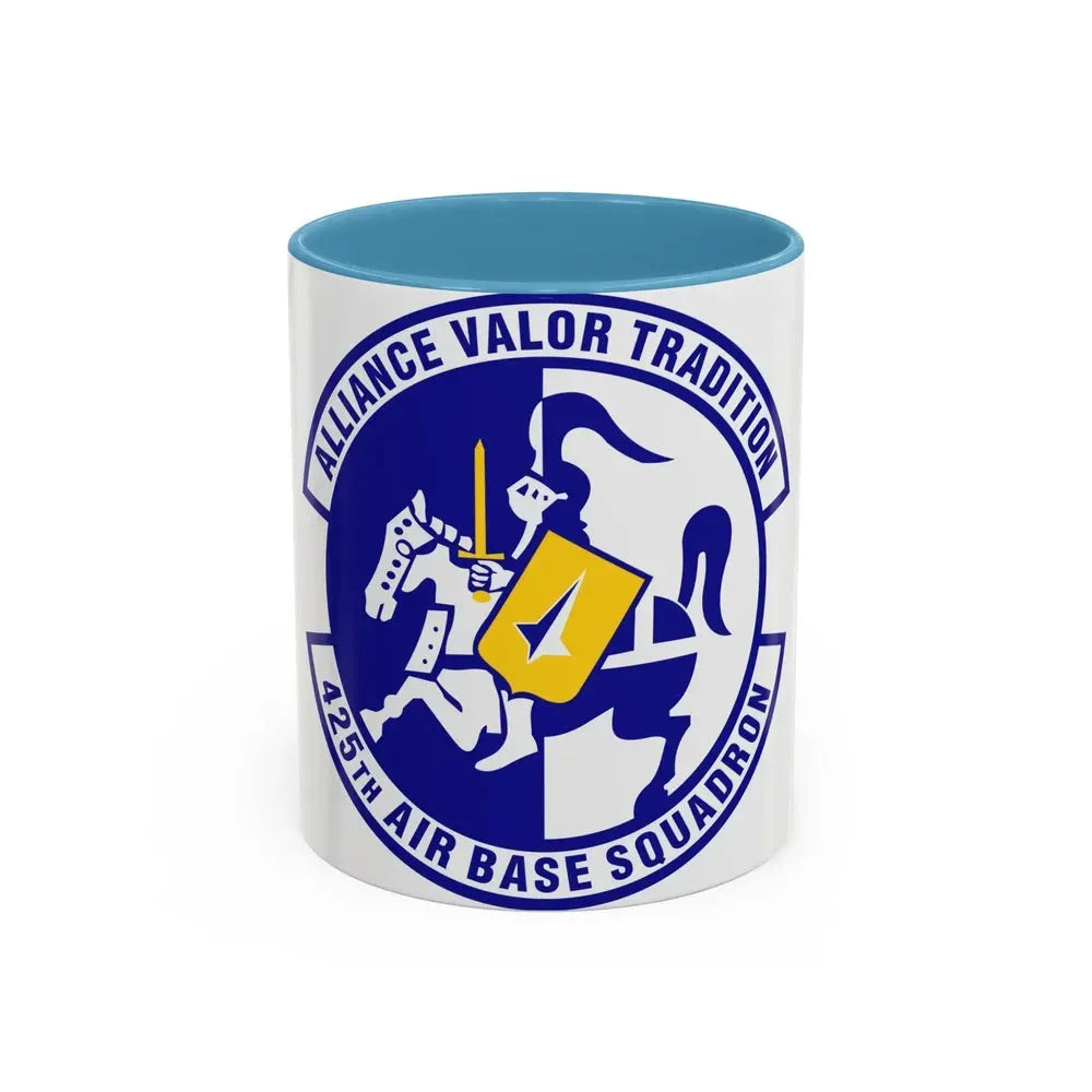 425th Air Base Squadron (U.S. Air Force) Accent Coffee Mug 11oz Light Blue - Go Mug Yourself