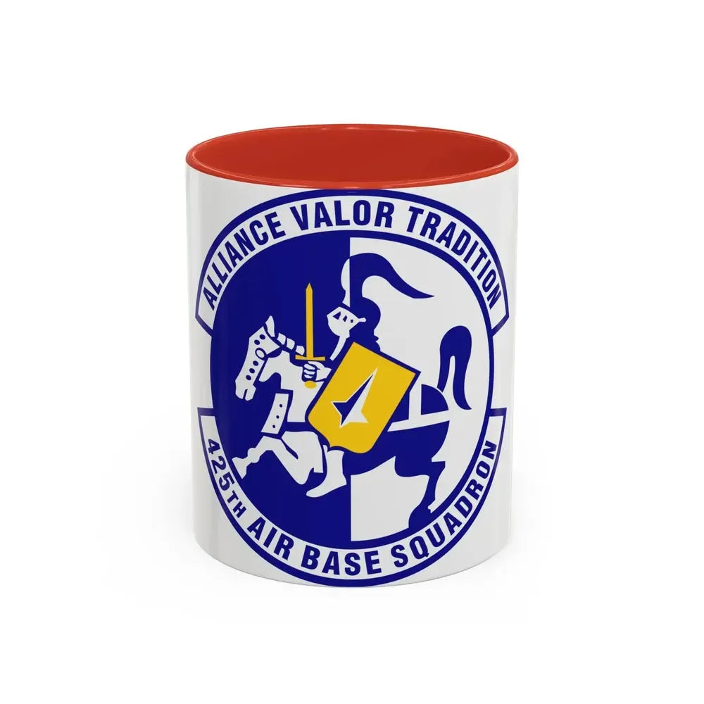 425th Air Base Squadron (U.S. Air Force) Accent Coffee Mug 11oz Red - Go Mug Yourself