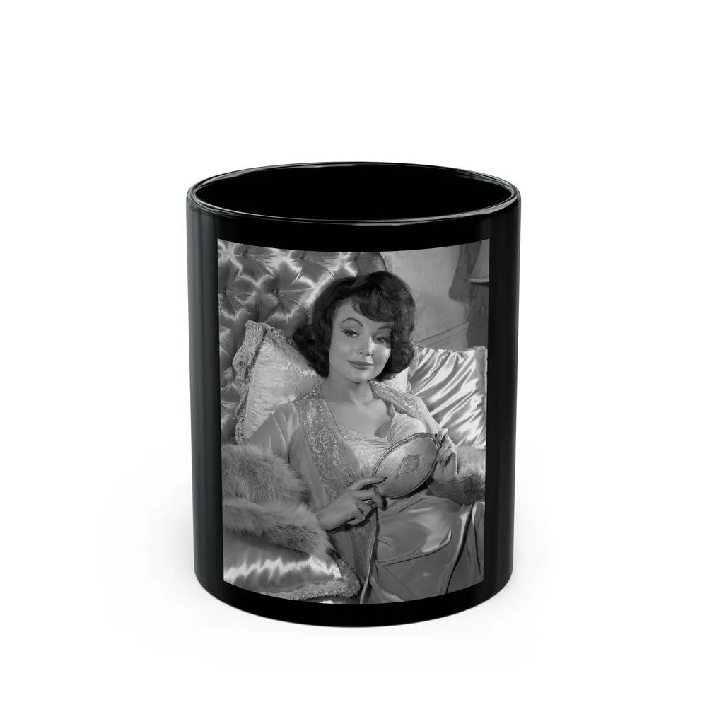 Francine York #14 (Vintage Female Icon) Black Coffee Mug-11oz-Go Mug Yourself