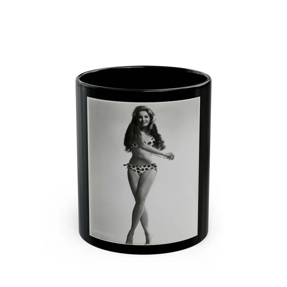 Julie Newmar #22 (Vintage Female Icon) Black Coffee Mug-11oz-Go Mug Yourself