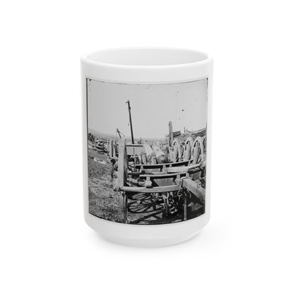 Richmond, Virginia. French 12-Pdr. Bronze Field Guns Importes From France (U.S. Civil War) White Coffee Mug