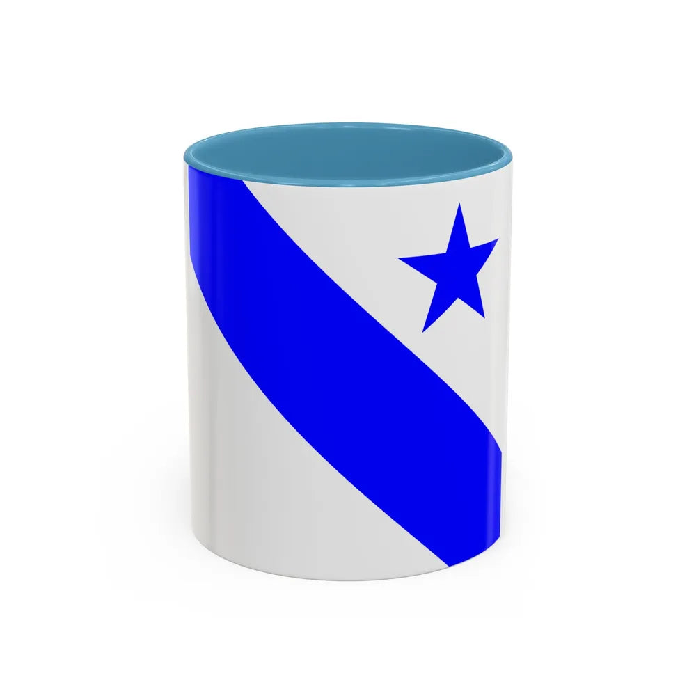 Flag of Bonfol Switzerland - Accent Coffee Mug-11oz-Light Blue-Go Mug Yourself