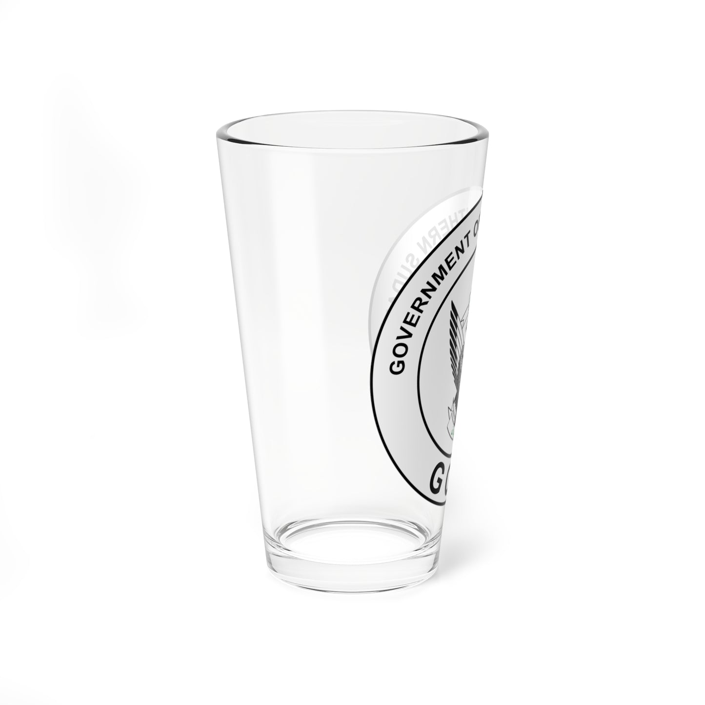 Seal of the Government of Southern Sudan 2005-2011 color (South Sudan) (Coat of Arms) Pint Glass 16oz