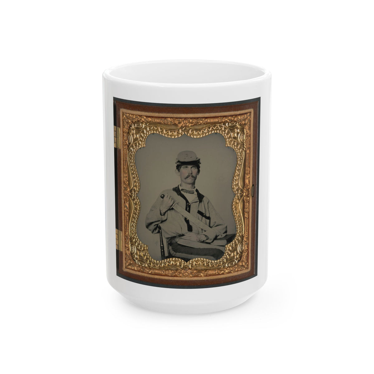 Soldier In Confederate Uniform (U.S. Civil War) White Coffee Mug
