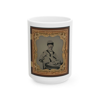 Soldier In Confederate Uniform (U.S. Civil War) White Coffee Mug